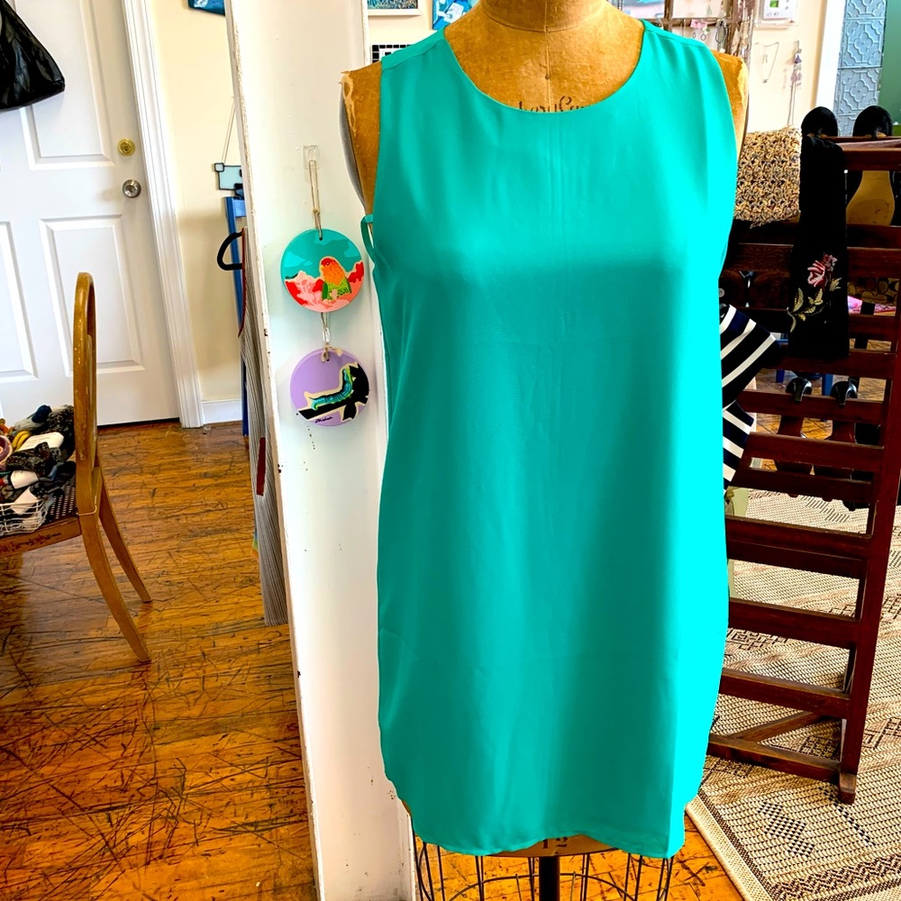 fab'rik - simple green/blue dress - size small